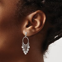 Chisel Stainless Steel Polished Post Dangle Earrings view 4