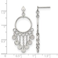 Chisel Stainless Steel Polished Post Dangle Earrings view 5