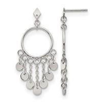 Chisel Stainless Steel Polished Post Dangle Earrings view 1
