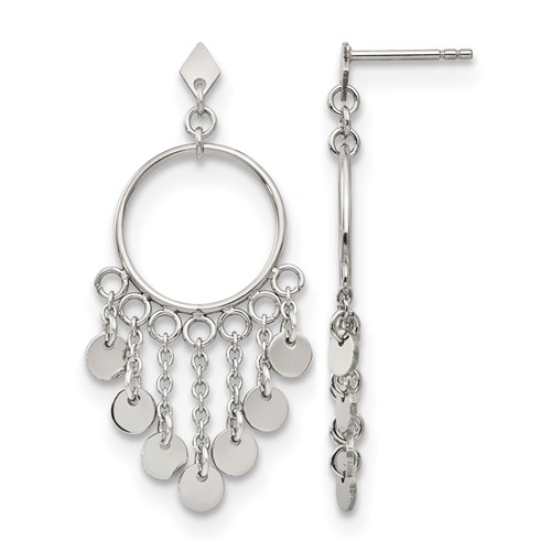 Chisel Stainless Steel Polished Post Dangle Earrings