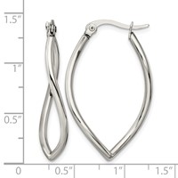 Chisel Stainless Steel Polished Wavy Hoop Earrings view 5