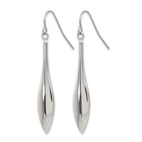 Chisel Stainless Steel Polished Dangle Shepherd Hook Earrings view 3