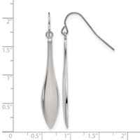 Chisel Stainless Steel Polished Dangle Shepherd Hook Earrings view 5