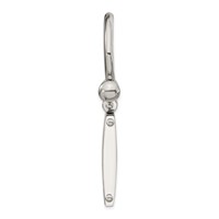 Chisel Stainless Steel Brushed and Polished Black Carbon Fiber Inlay Key Ring view 3