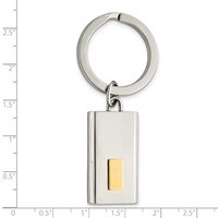 Chisel Stainless Steel Polished Yellow IP-plated Key Ring view 4