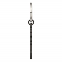 Chisel Stainless Steel Polished Black IP-plated Cross Key Ring view 3