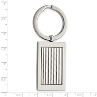 Stainless Steel Polished and Textured Key Ring view 4