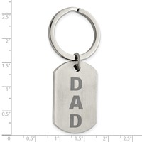 Chisel Stainless Steel Brushed Lasered Dad Key Ring view 4
