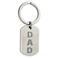 Chisel Stainless Steel Brushed Lasered Dad Key Ring view 1