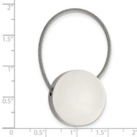 Chisel Stainless Steel Polished Cable Circle Key Ring view 4