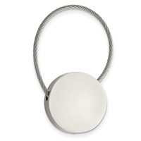 Chisel Stainless Steel Polished Cable Circle Key Ring view 1