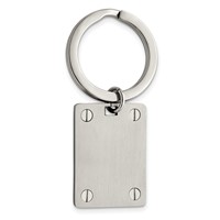 Chisel Stainless Steel Brushed and Polished Key Ring view 1