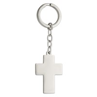 Chisel Stainless Steel Polished Cross Key Ring view 1