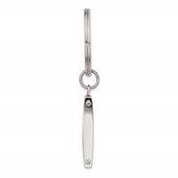 Chisel Stainless Steel Brushed and Polished Grey Carbon Fiber Inlay Key Ring view 3