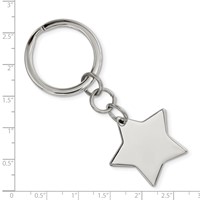 Chisel Stainless Steel Polished Star Key Ring view 2