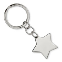 Chisel Stainless Steel Polished Star Key Ring view 1