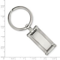 Chisel Stainless Steel Brushed and Polished Key Ring view 2