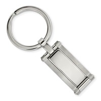 Chisel Stainless Steel Brushed and Polished Key Ring view 1
