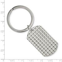 Chisel Stainless Steel Polished and Textured Reversible Key Ring view 3
