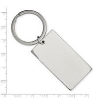 Chisel Stainless Steel Brushed and Polished 1.85mm Rectangle Reversible Key Ring view 3