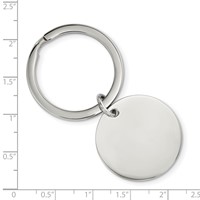 Chisel Stainless Steel Brushed and Polished 1.85mm Reversible Circle Key Ring view 3