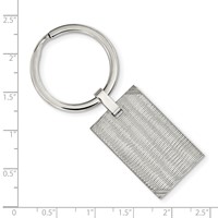 Chisel Stainless Steel Polished and Textured Key Ring view 3
