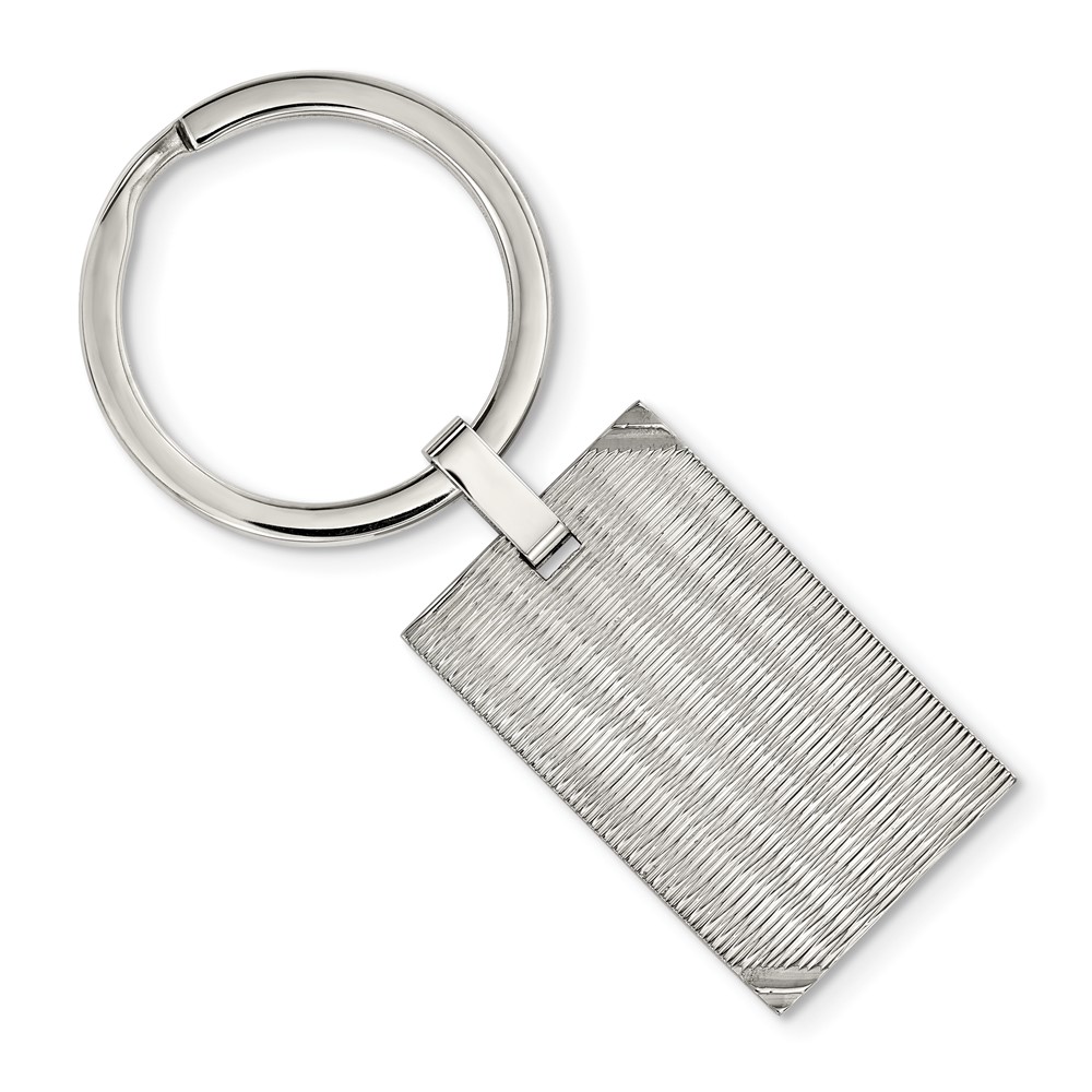 Chisel Stainless Steel Polished and Textured Key Ring