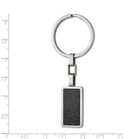 Stainless Steel Polished Ring with Black Stoving Varnish Key view 2