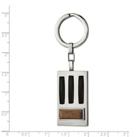 Chisel Stainless Steel Brushed and Polished Black IP-plated Ring with Tiger's Eye Key view 2
