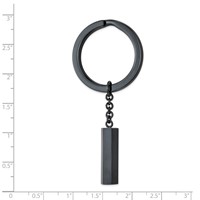 Chisel Stainless Steel Brushed and Polished Dark Grey IP-plated Key Ring view 2