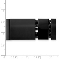 Chisel Stainless Steel Brushed and Polished Black IP-plated with Cable Money Clip view 4