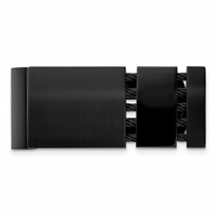 Chisel Stainless Steel Brushed and Polished Black IP-plated with Cable Money Clip view 1