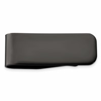 Chisel Stainless Steel Polished Black IP-plated Money Clip view 1