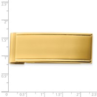 Chisel Stainless Steel Brushed and Polished Yellow IP-plated Money Clip view 4