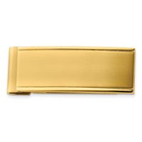 Chisel Stainless Steel Brushed and Polished Yellow IP-plated Money Clip view 1