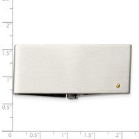 Chisel Stainless Steel Brushed Yellow IP-plated Screw Hinged Money Clip view 4