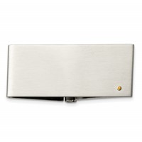 Chisel Stainless Steel Brushed Yellow IP-plated Screw Hinged Money Clip view 1