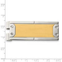 Chisel Stainless Steel Brushed and Polished Yellow IP-plated Money Clip view 4