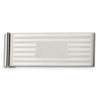 Chisel Stainless Steel Brushed and Polished Money Clip view 1