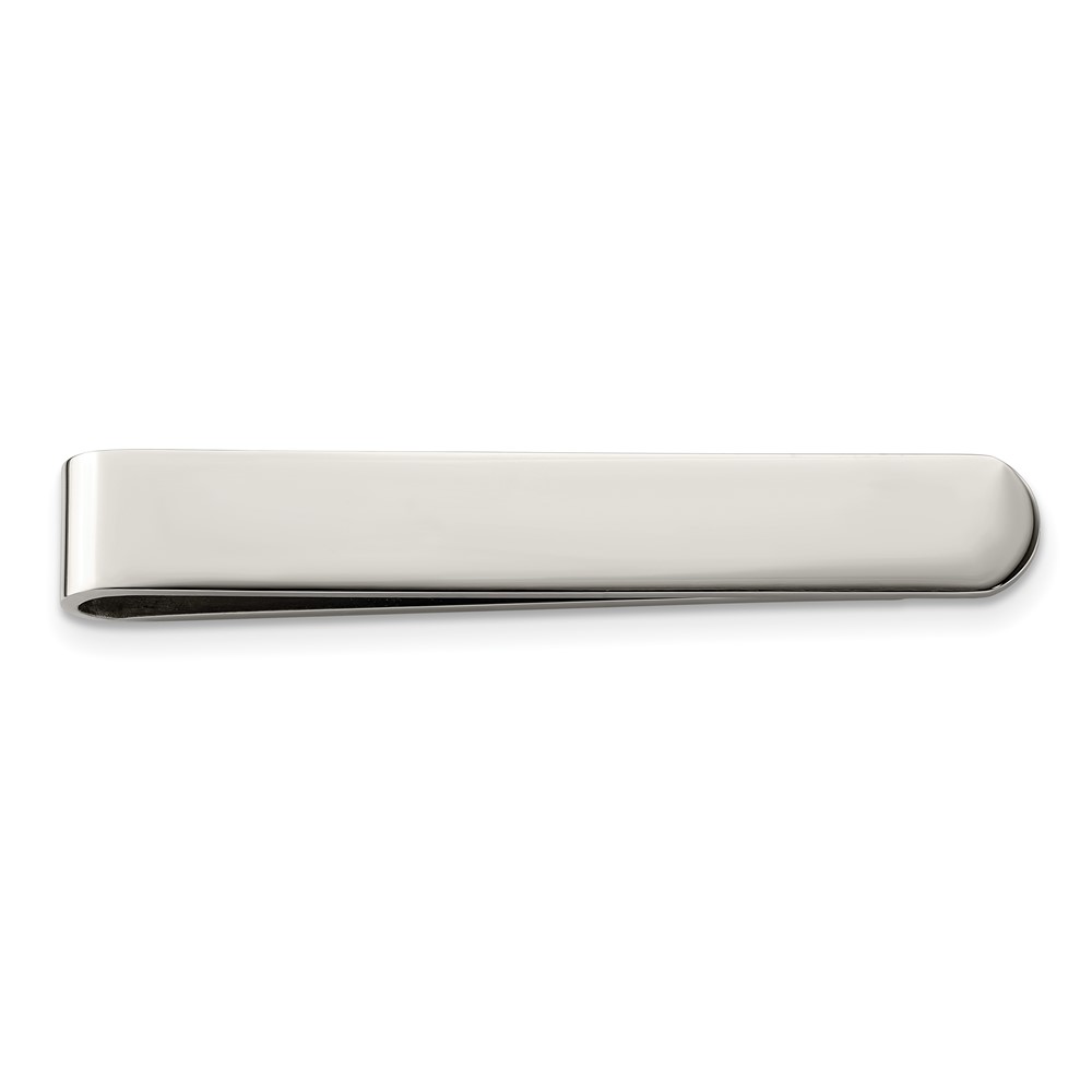 Chisel Stainless Steel Polished Tie Bar Money Clip