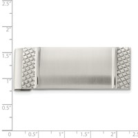 Chisel Stainless Steel Brushed and Textured Money Clip view 4