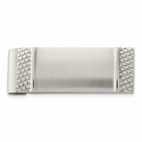 Chisel Stainless Steel Brushed and Textured Money Clip view 1