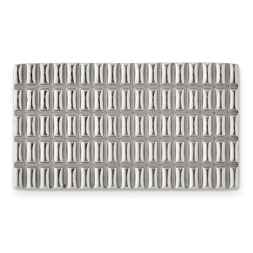 Chisel Stainless Steel Polished and Textured Money Clip