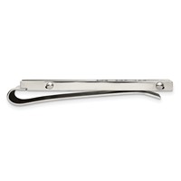 Chisel Stainless Steel Polished Black IP-plated with CZ Money Clip view 2
