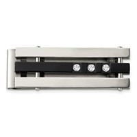 Chisel Stainless Steel Polished Black IP-plated with CZ Money Clip view 1