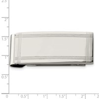 Chisel Stainless Steel Polished and Grooved Money Clip view 4