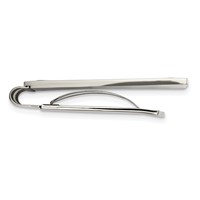 Chisel Stainless Steel Polished with Blue Carbon Fiber Inlay Money Clip view 2