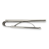 Chisel Stainless Steel Polished with Black Carbon Fiber Inlay Money Clip view 2