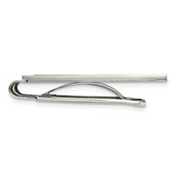 Chisel Stainless Steel Polished with Black Agate Inlay Money Clip view 2