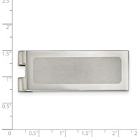 Chisel Stainless Steel Polished Laser Cut Center Money Clip view 3